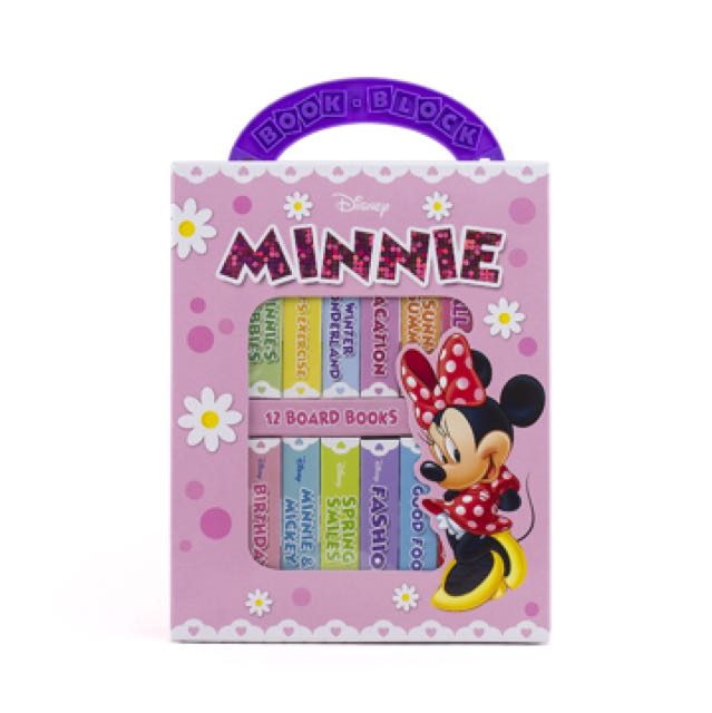bnib disney minnie mouse 12 board book block library set
