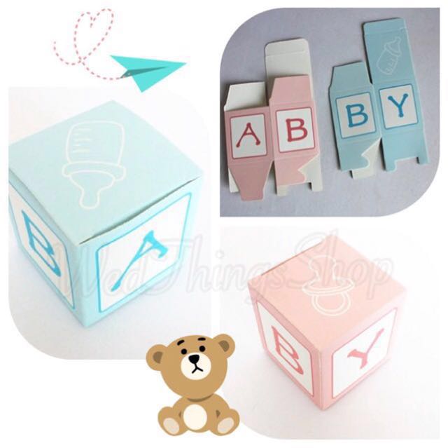 brand new baby shower candy / gift box for guest pink