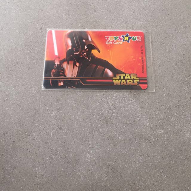 star wars exclusive toys r us gift card - vader