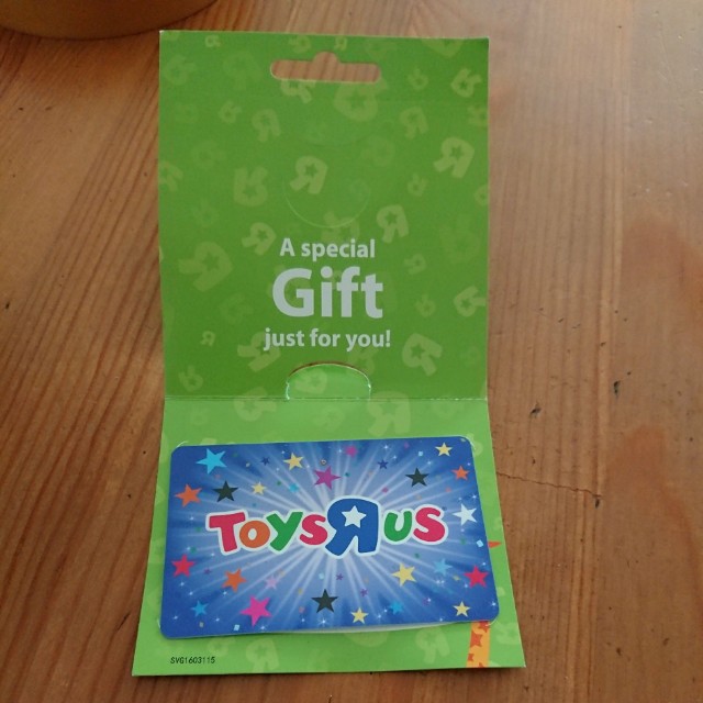 toys r us gift card of value $89.99
