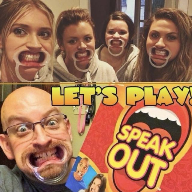 正版speak out 美国爆红 大嘴巴 牙套 说出来 大舌头 搞笑 桌游 整人