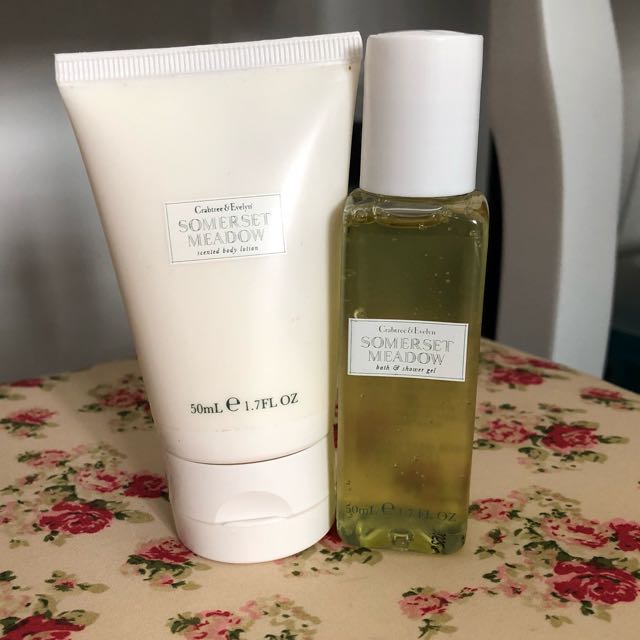 somersetmeadow,meadowsweet crabtree & evelyn travel size somerset meadow body shower gel &