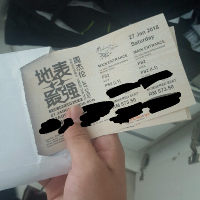 jay chou ticket for sale, tickets & vouchers,  在