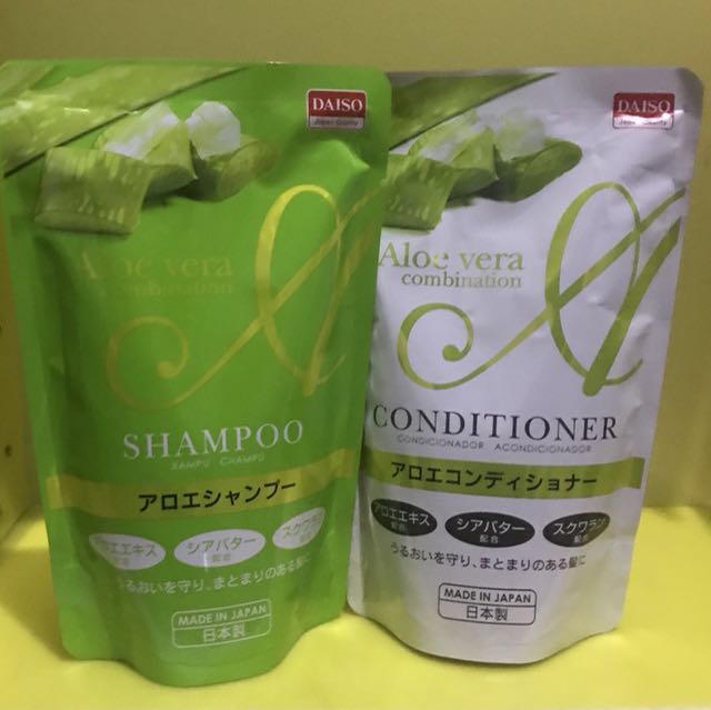 daiso aloevera shampoo and conditioner