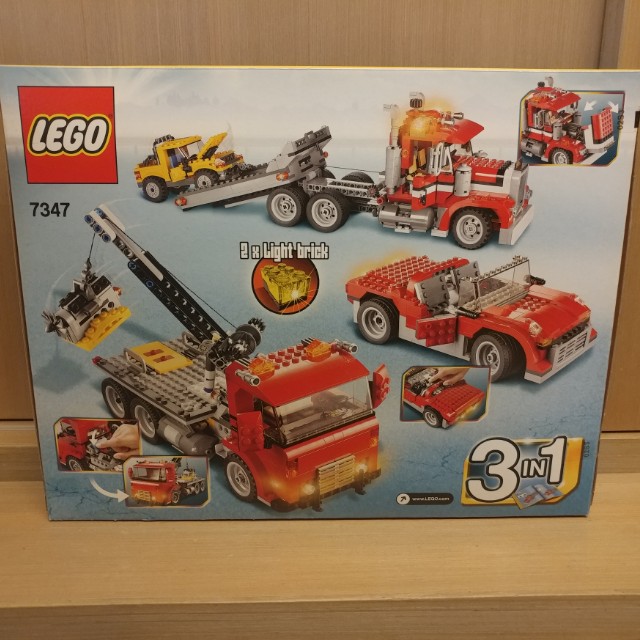 全新绝版乐高lego 7347 creator 3in1 拖车 吊鸡车
