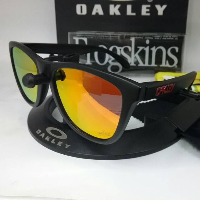 oakley frogskins black matte polarized