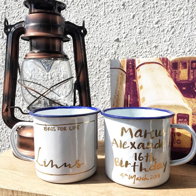 enamel cup - birthday door gifts