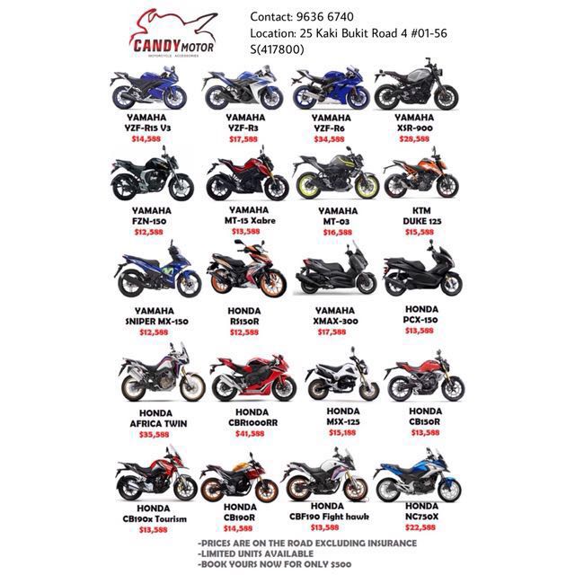 motorbikes 2b/2a/2