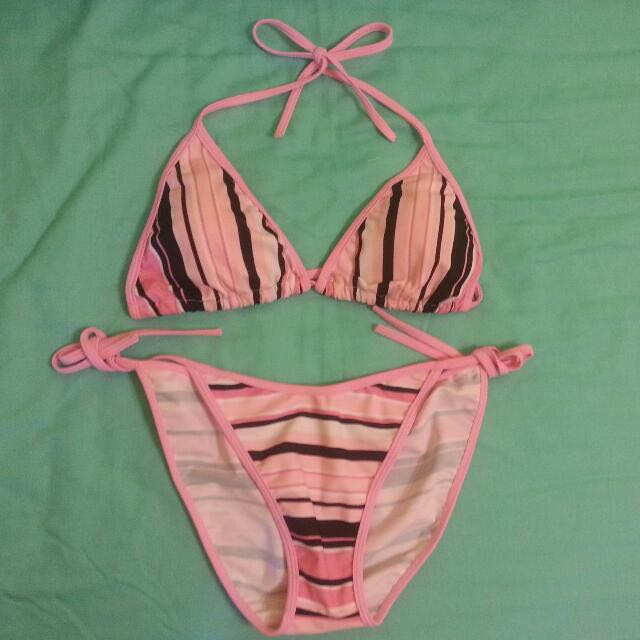 Pink Striped Bikini Women S Fashion Swimwear Bikinis Swimsuits On