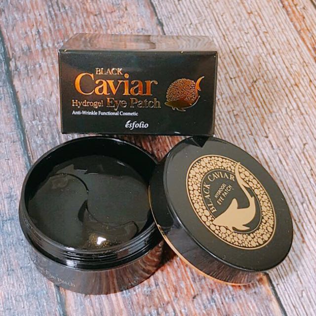 esfolio black caviar hydrogel eye patches #cny88