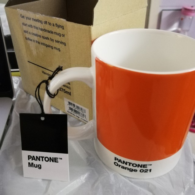 pantone mug orange 杯 橙色