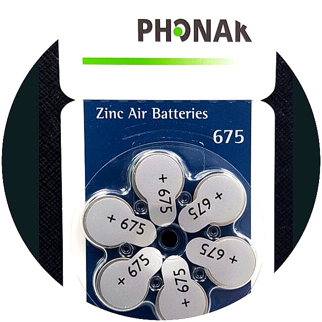 zinc air batteries (for hearing aids)