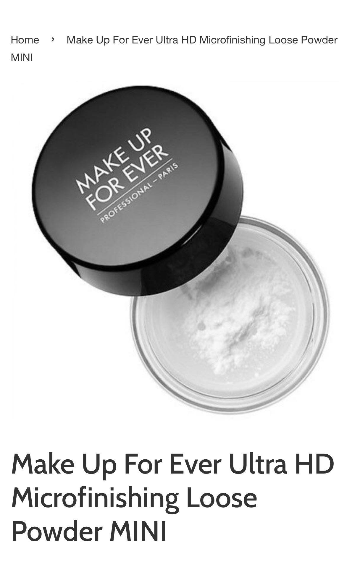 make up forever loose powder mini