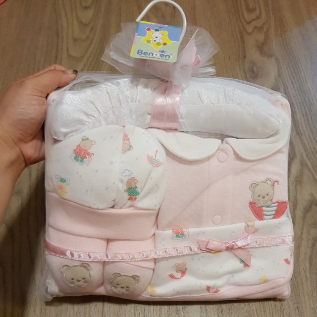 brand new in packaging benbeni baby girl pink layette set new