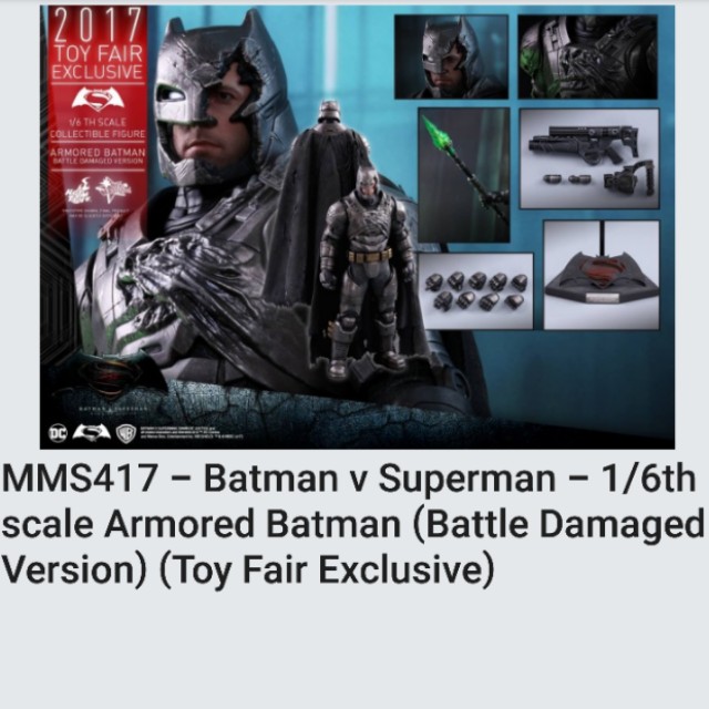 hot toys battled damaged armored batman toy fair exclusive