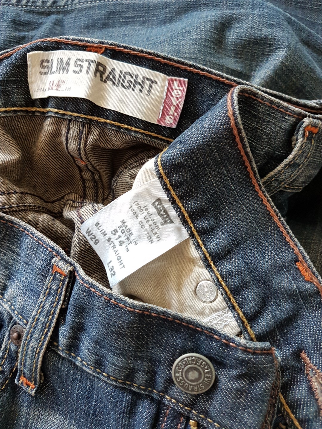 levis 514 blue denim jeans