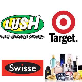 lush, swisse, target australia, perfumes