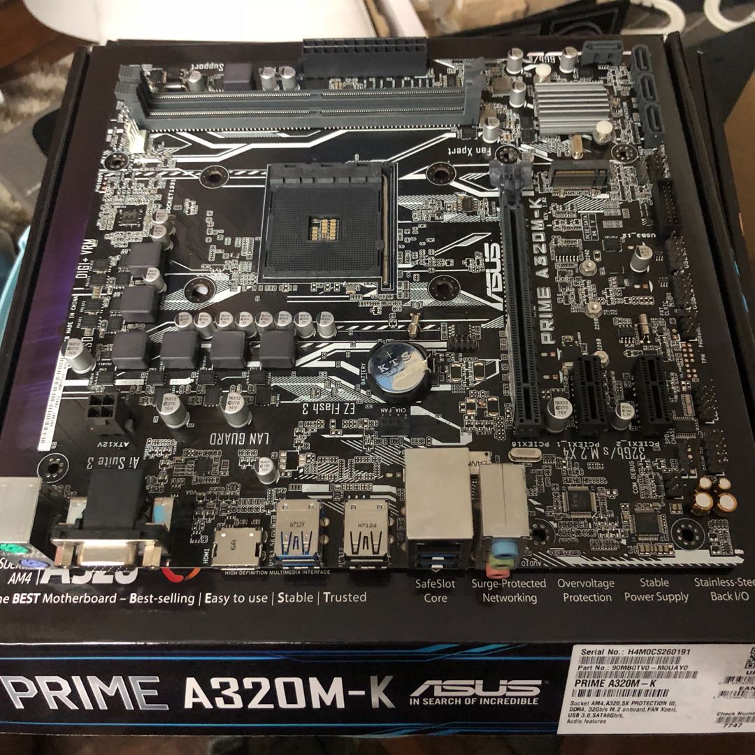 asus prime a320m-k amd motherboard