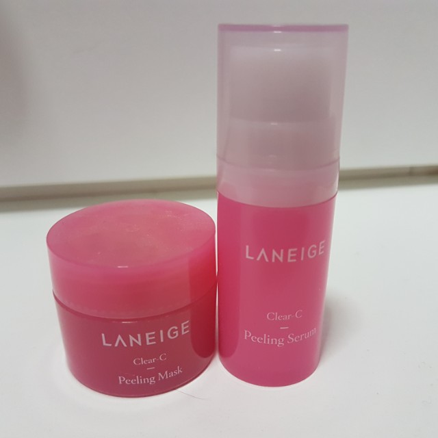 laneige clear c peeling serum & peeling mask