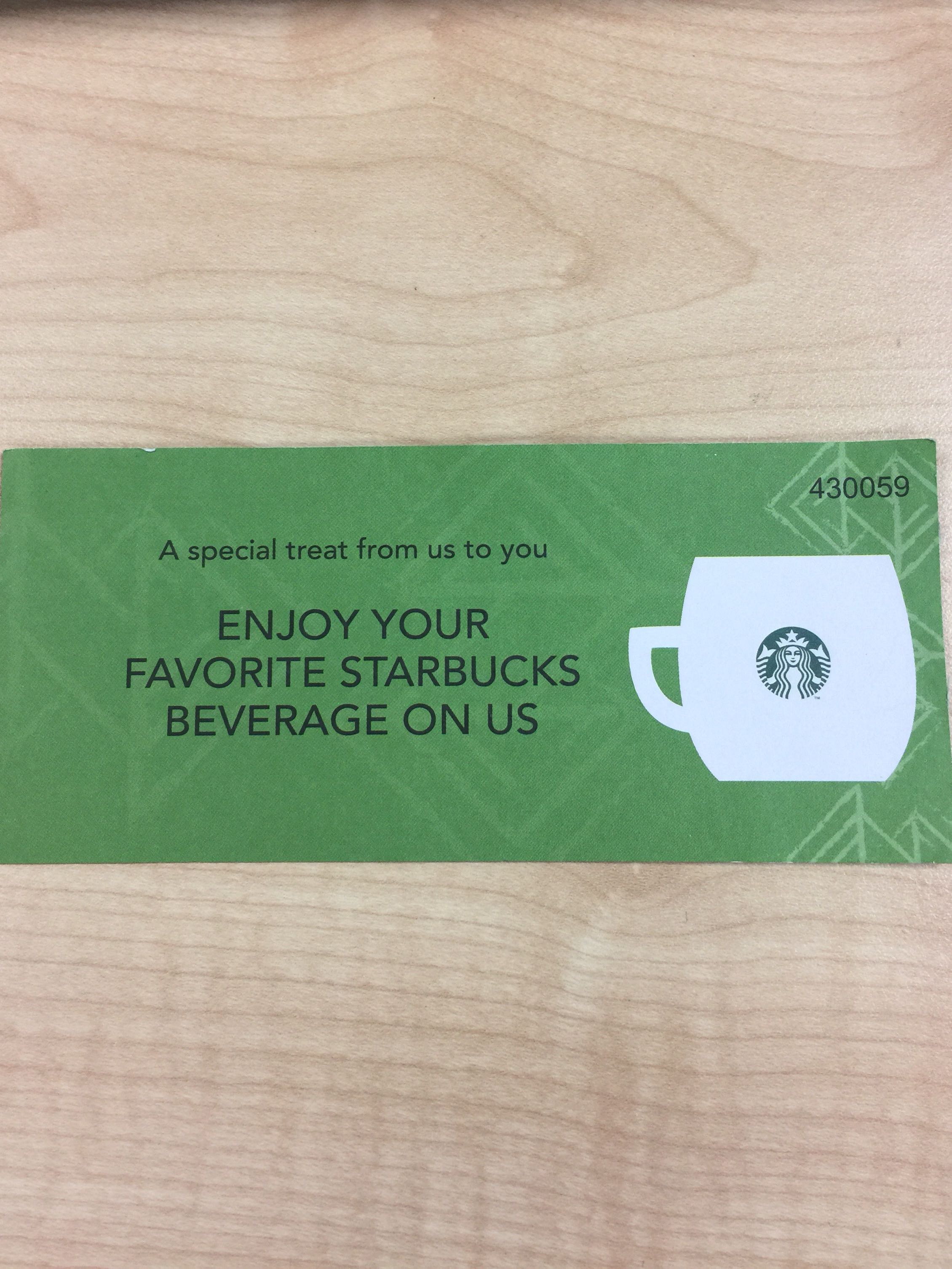 starbucks drink voucher