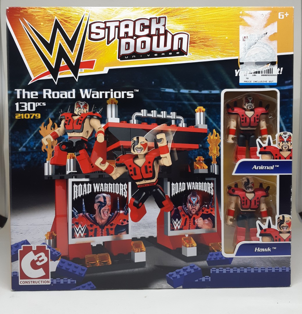 official wwe stack down universe 21079 the road warriors