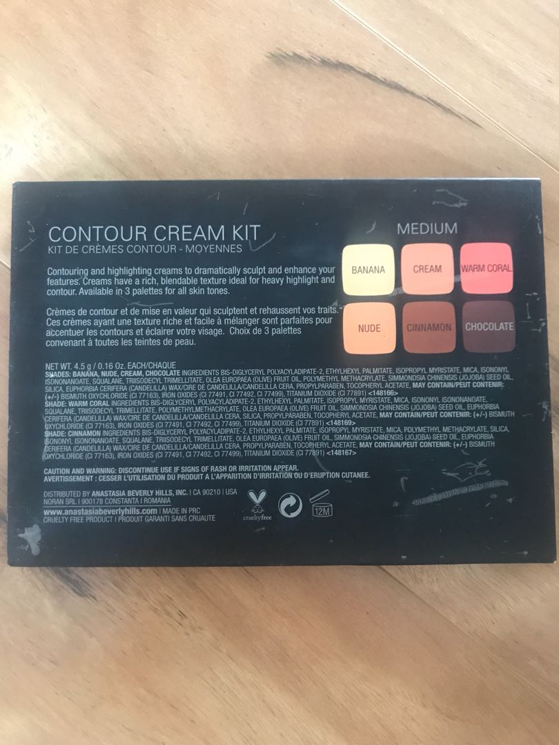 contour cream,contourcream anastasia beverly hills contour cream kit