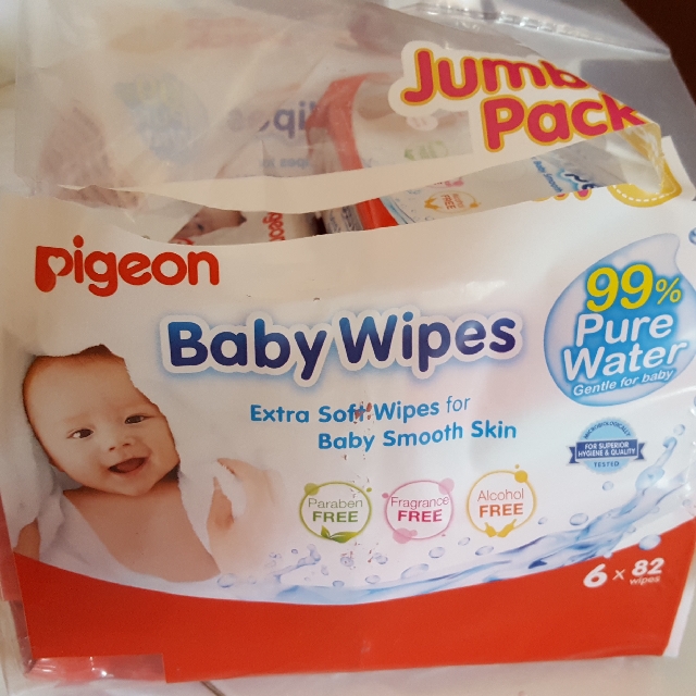 bnib pigeon baby wipes