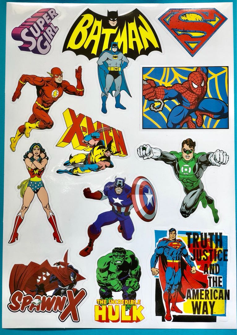 dc heroes sticker 贴纸 超人 蝙蝠侠