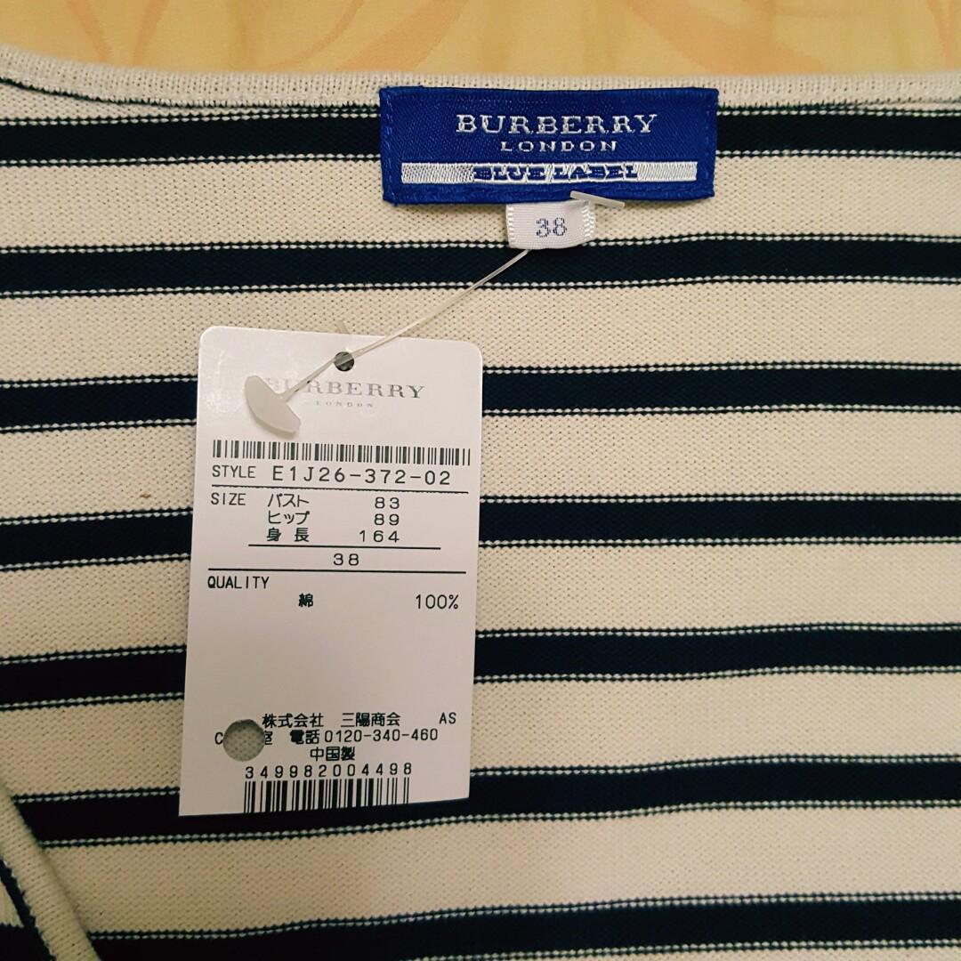 burberry蓝标针织线条娃娃装