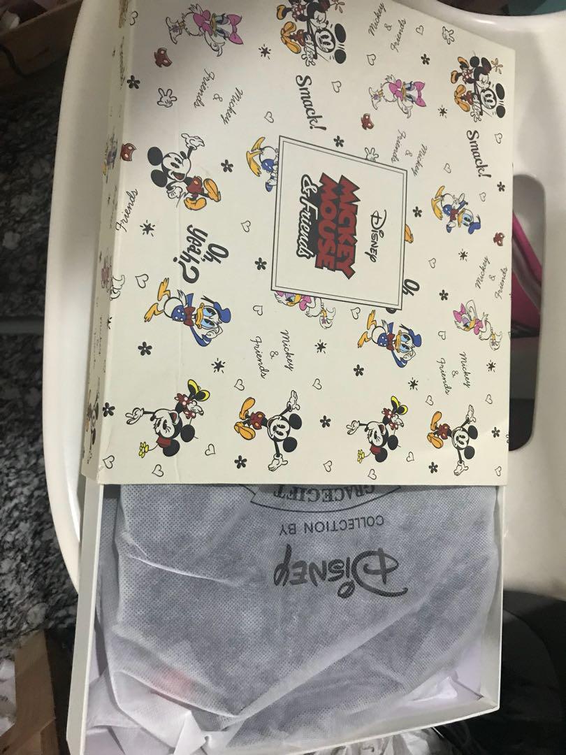bn gracegift mickey drawstring bag in black