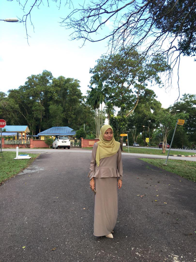 Icahfa Kurung Dull Nude Women S Fashion Muslimah Fashion Baju