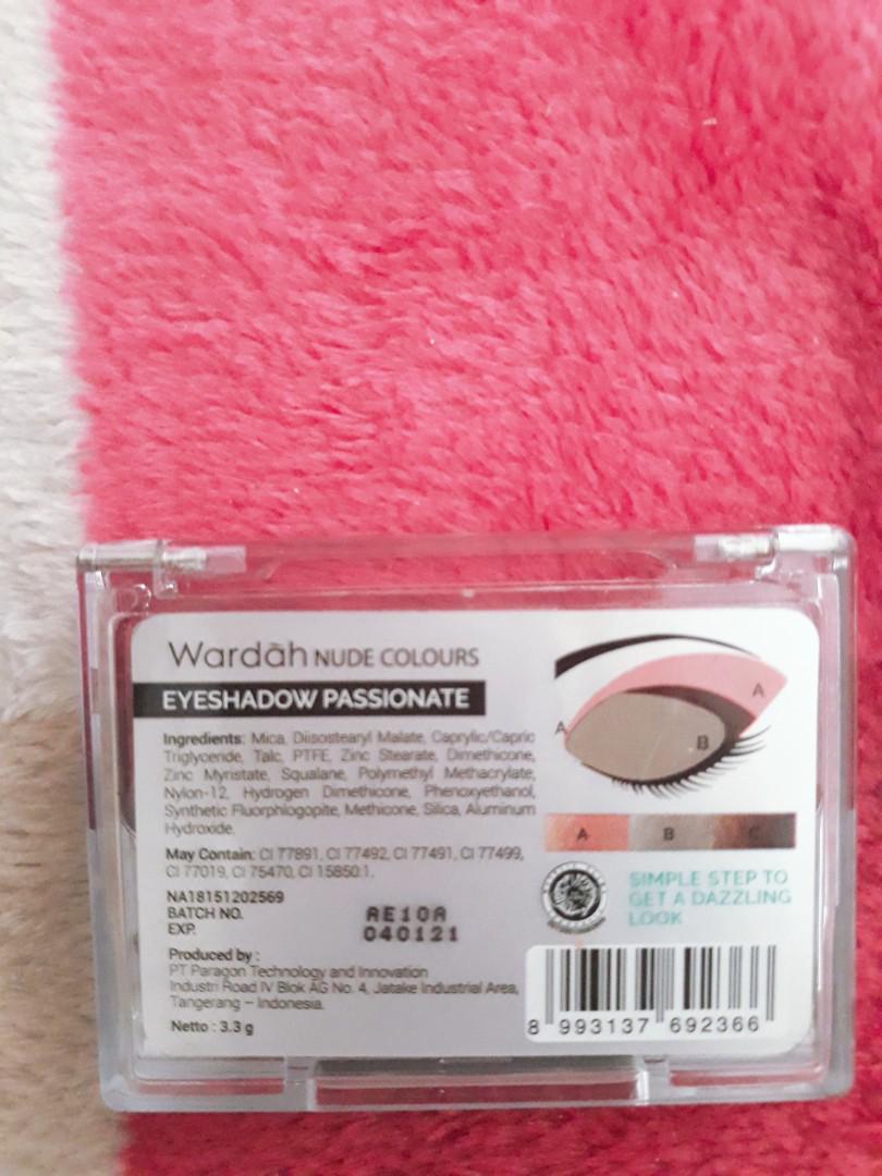 Wardah Nude Colours Eyeshadow Passionate Kesehatan Kecantikan Rias