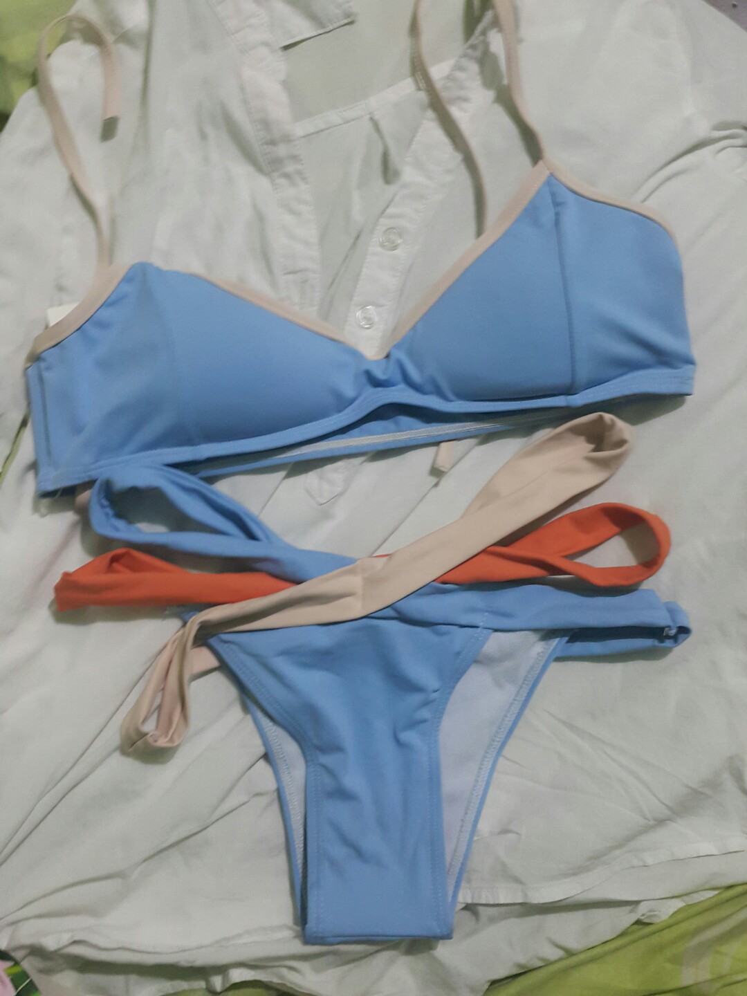 Overrun Zaful Bikini Blue Women S Fashion Swimwear Bikinis