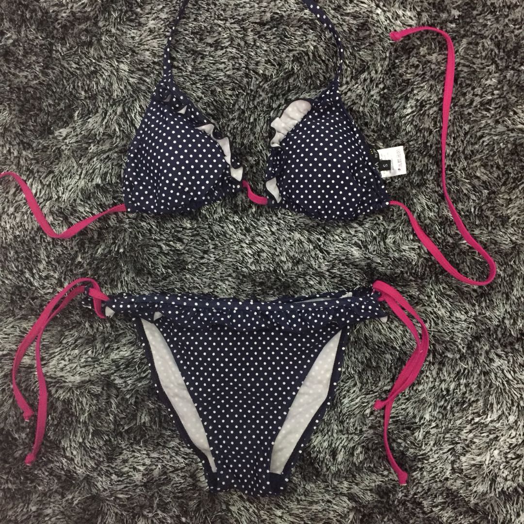 Polka Dot Korean Bikini Swimsuit Women S Fashion Swimwear Bikinis Swimsuits On Carousell