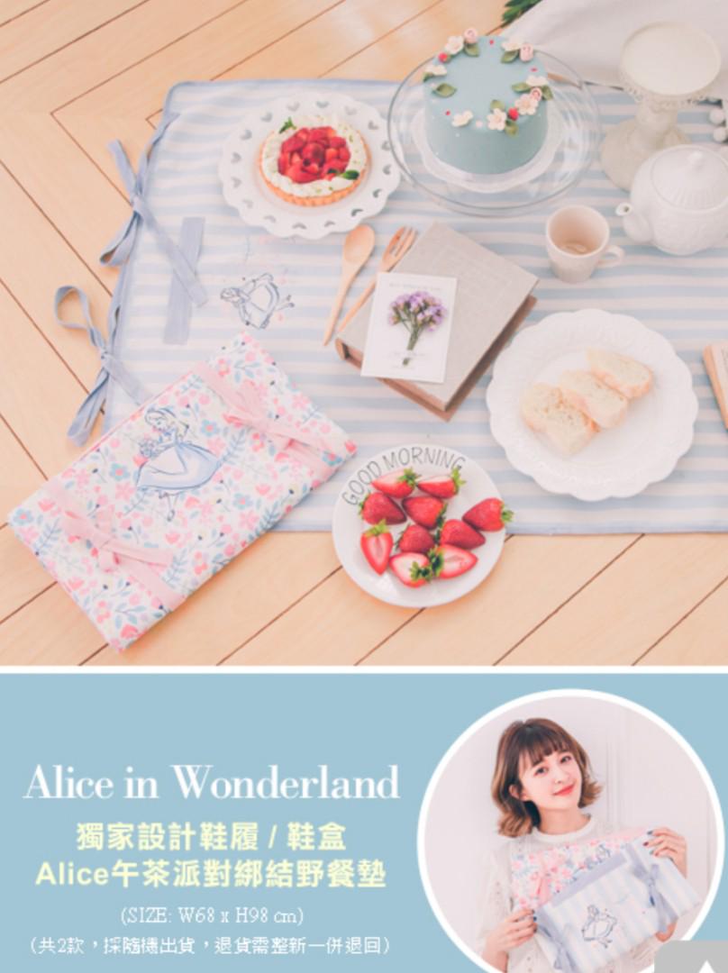 (现货) gracegift disney alice in wonderland 花卉刺绣缎带休闲鞋
