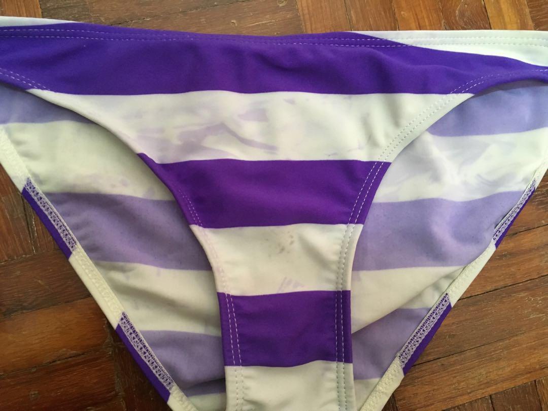 Purple White Stripe Bikini Set Swimwear Men S Fashion Bottoms