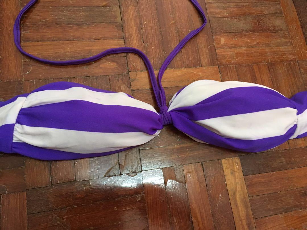 Purple White Stripe Bikini Set Swimwear Men S Fashion Bottoms