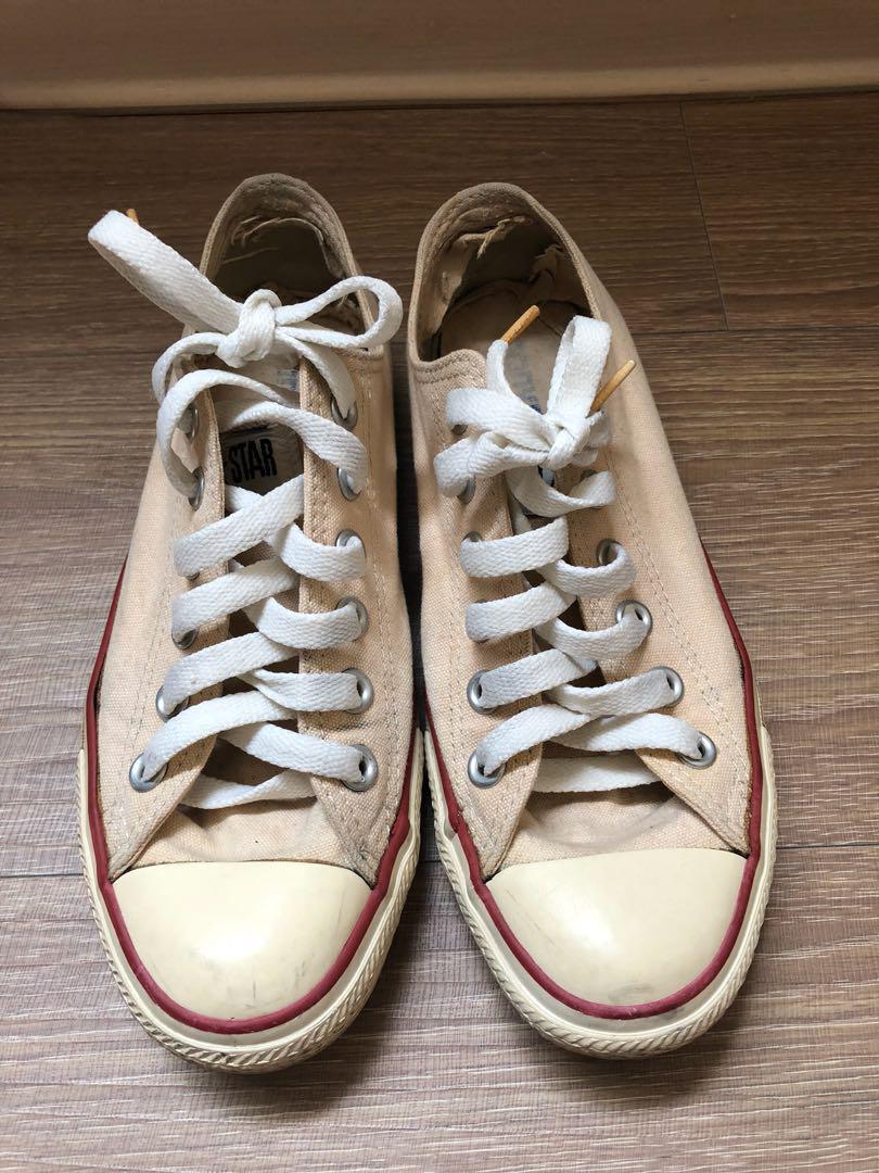 converse all star 经典米白色帆布鞋