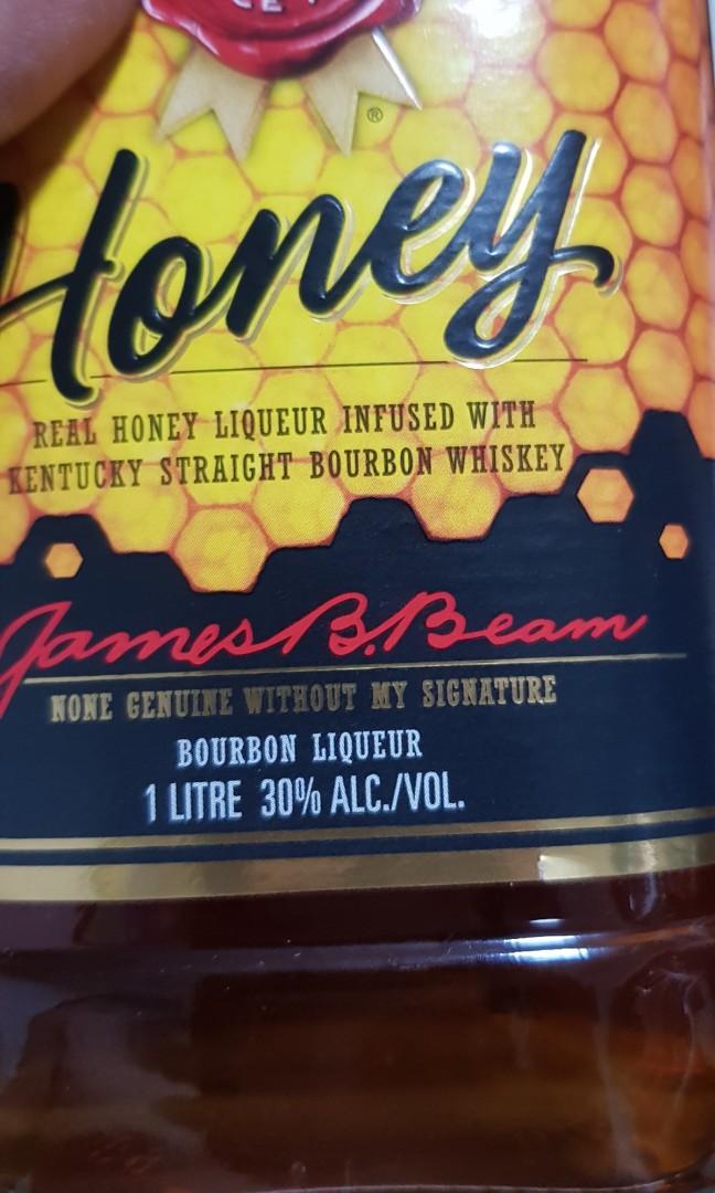 Jim Beam Honey 1 Litre Food Drinks Alcoholic Beverages On Carousell