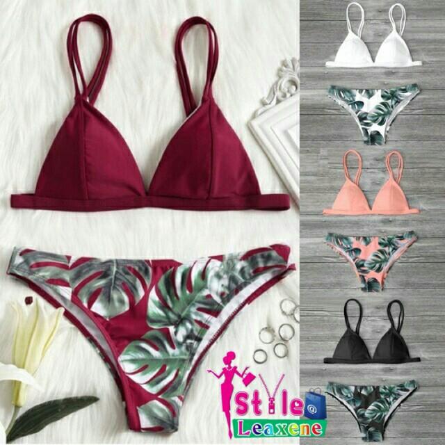 Savanna Double Strap Bikini Set Women S Fashion Swimwear Bikinis Swimsuits On Carousell