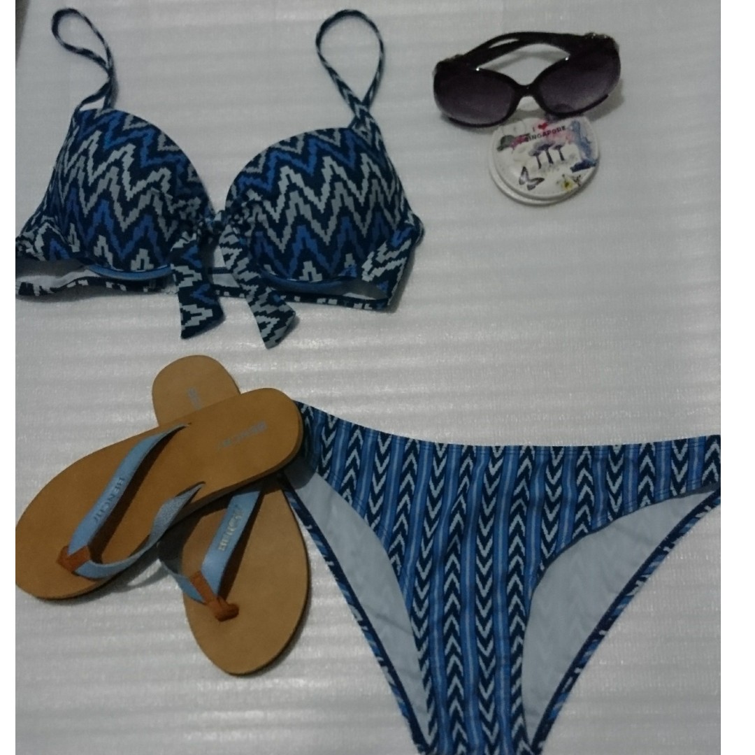 Piece Aztec Bikini In Teal M Women S Fashion Swimwear Bikinis
