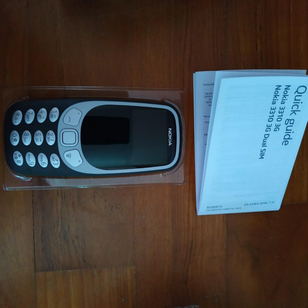 bnib original nokia 3310 3g singapore set