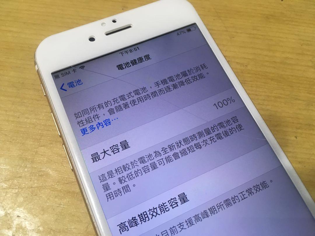 iphone 6 64g 电池刚换 100%健康.可换平板或卖