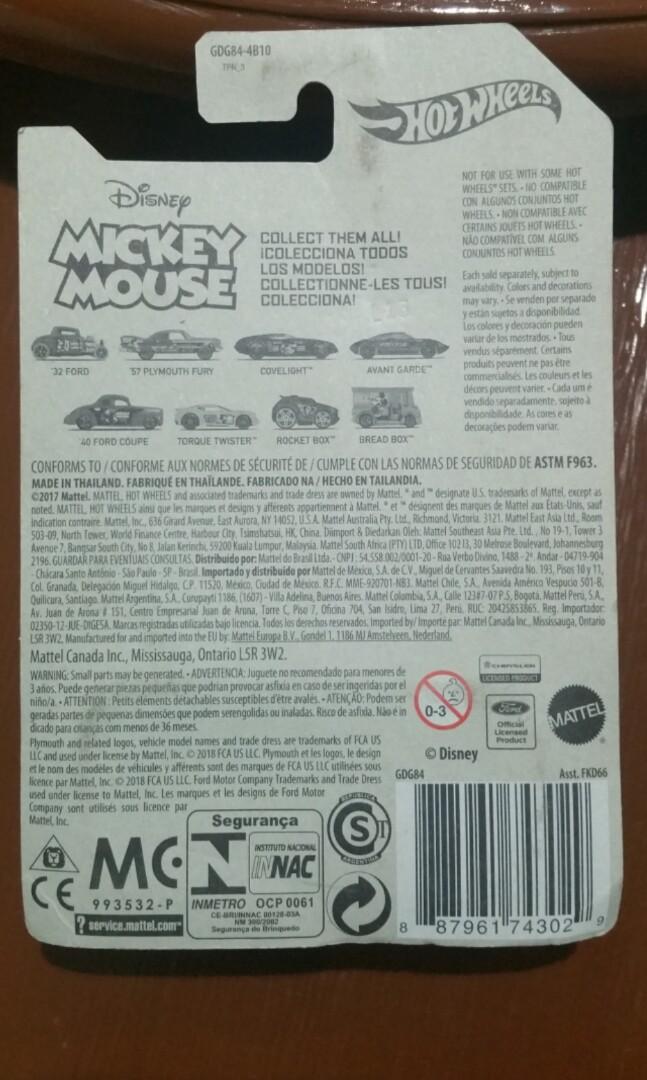 Hot Wheels Disney Mickey Steamboat Willie Hobbies Toys Toys Games On Carousell