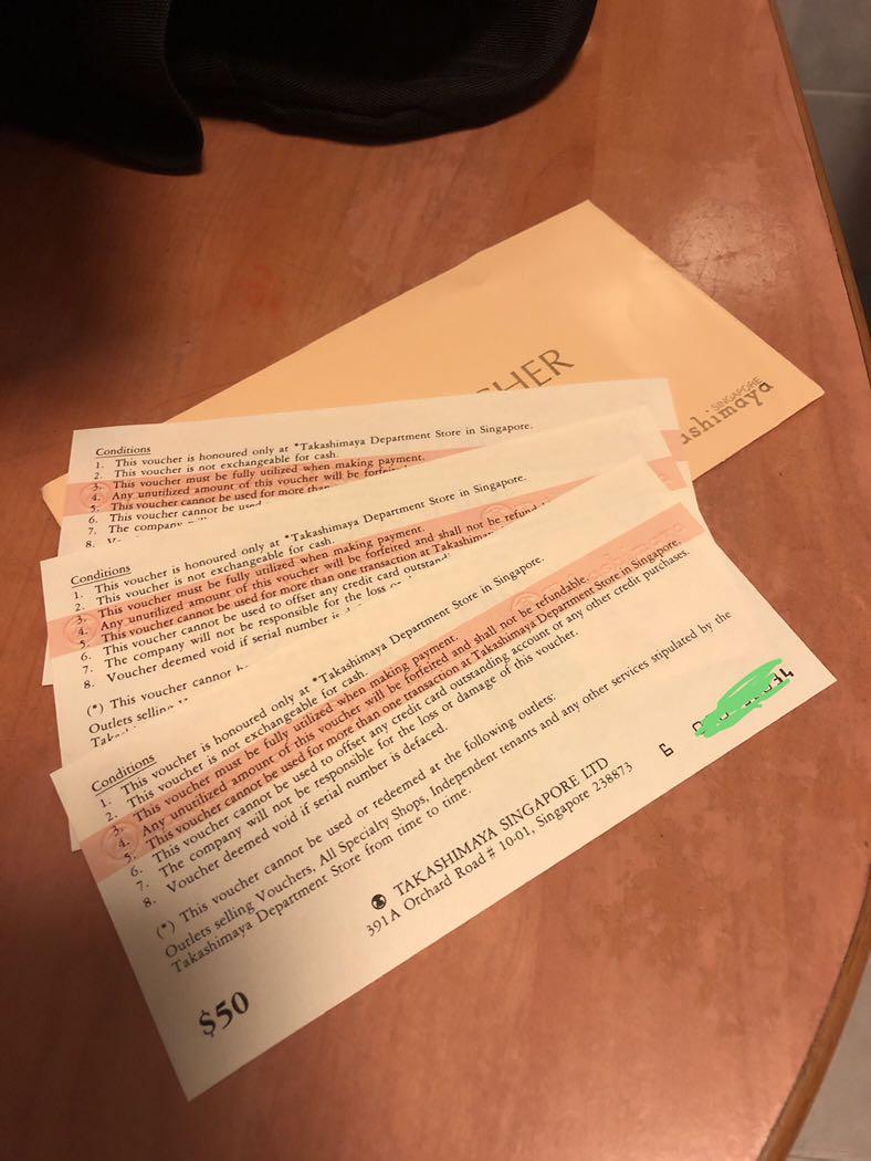 takashimaya vouchers, entertainment, gift cards &