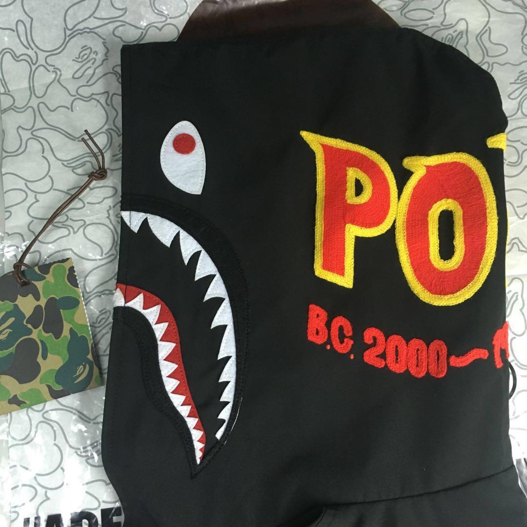bape近全新 鲨鱼风衣外套 ponr ape