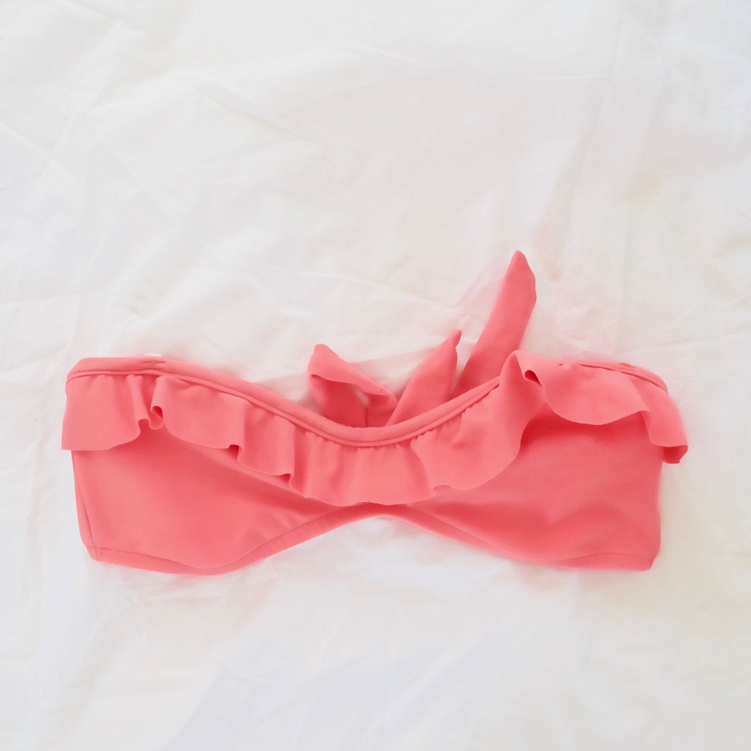 ANEMONE Swimwear Pink Ruffled Bikini Women S Fashion Swimwear