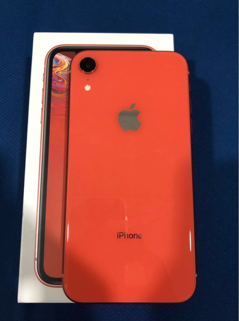 iphone xr 128g 珊瑚红(几乎全新), 手机平板, 苹果