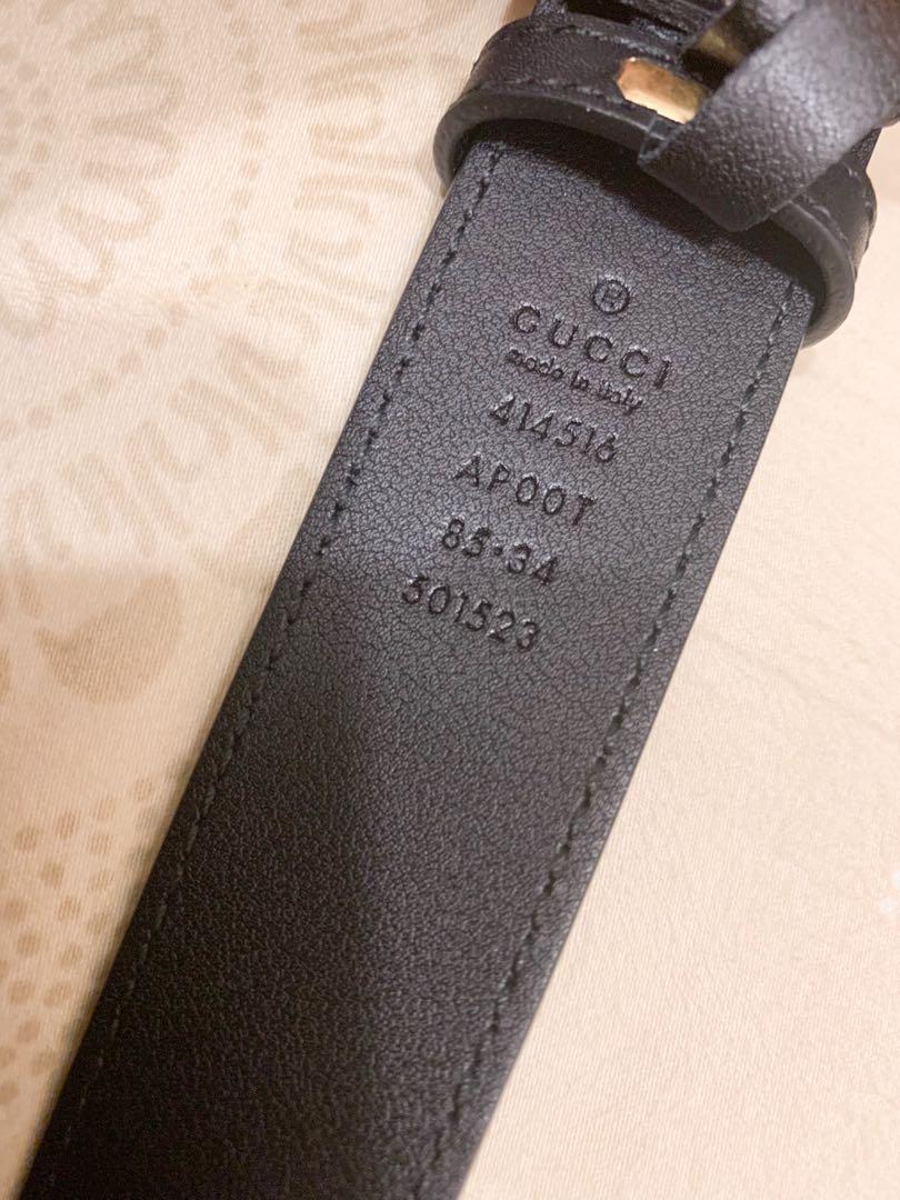 全新gucci doubleg皮带85公分