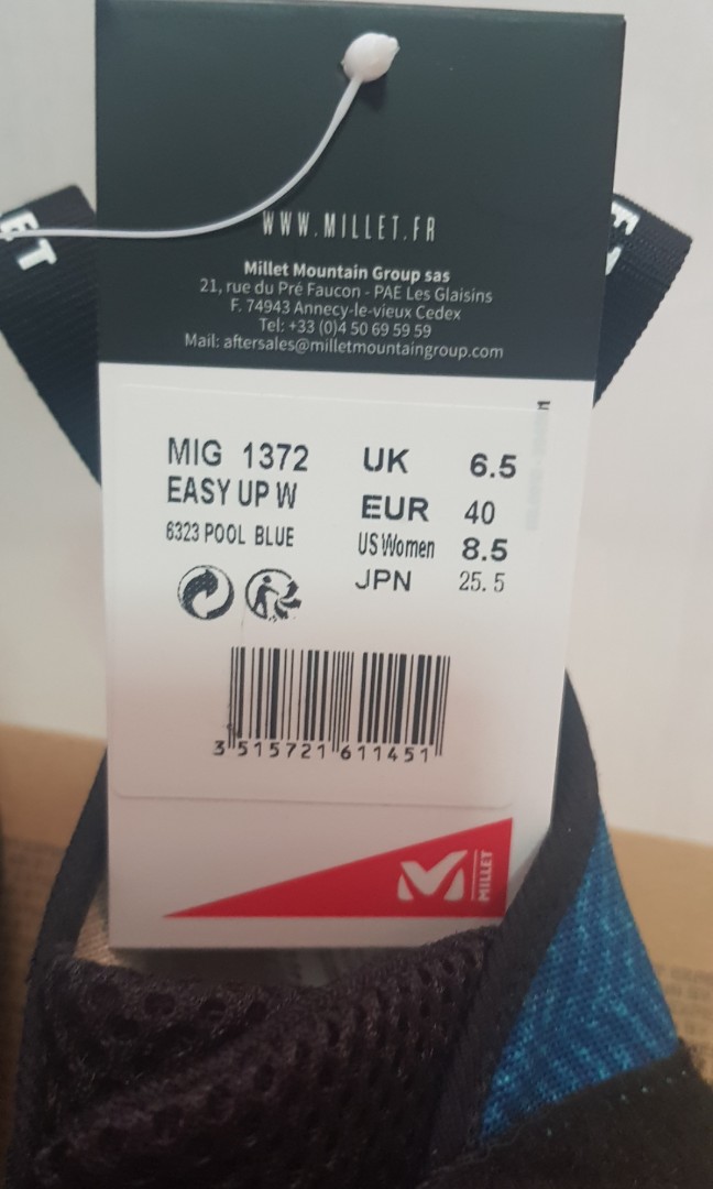 millet women"s rock climbing shoes us8.